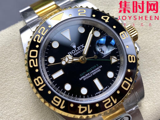 劳力士EWE格林尼治型系列 皮蛋圈 间金格林尼治GMT 3186机 五珠带 男士腕表 商品图1