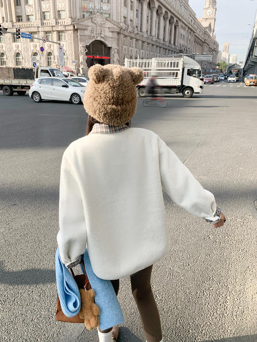 <曾小咸推荐> 现货秒杀！微信超特价！格子拼接羊羔毛外套 日常259.99 立减100 秒杀159.99！ 商品图7