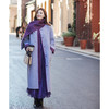 【林栖设计小店】（现货紧俏）绵羊毛双面呢配围巾渐变紫色粉色保暖2025秋冬新款宽松外套女T1954262 商品缩略图7