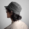 Kreuzzz 烟灰色和纸亚麻Sage报童帽 商品缩略图0