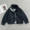 H25A6W664#拼色针织门襟泡泡羽绒服 商品缩略图0