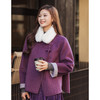 【林栖设计小店】（现货紧俏）绵羊毛双面呢紫色粉色国风新中式显瘦2025秋冬新款短款外套女T1954261 商品缩略图4