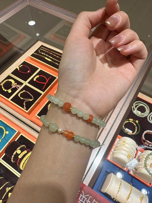 玉玲珑手链 中国风和田玉玛瑙S925银手链手串送女友礼物MEMORA诗普琳NB904601 商品图6