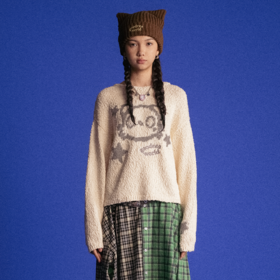 GOODBAI GOODEES 机器小猫五角星毛衣