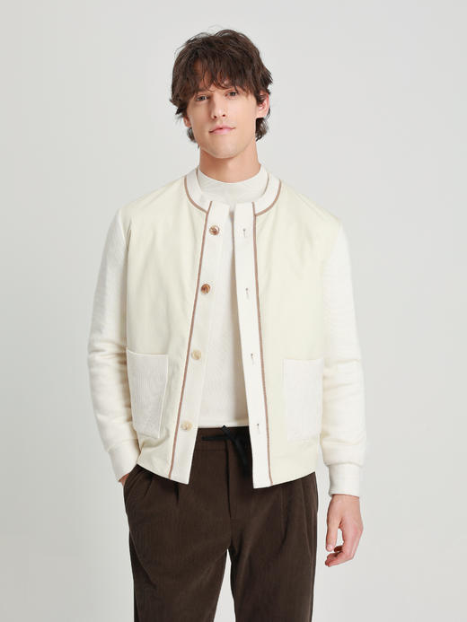 callisto糯米白撞色乾县鹅绒羽绒服 商品图2