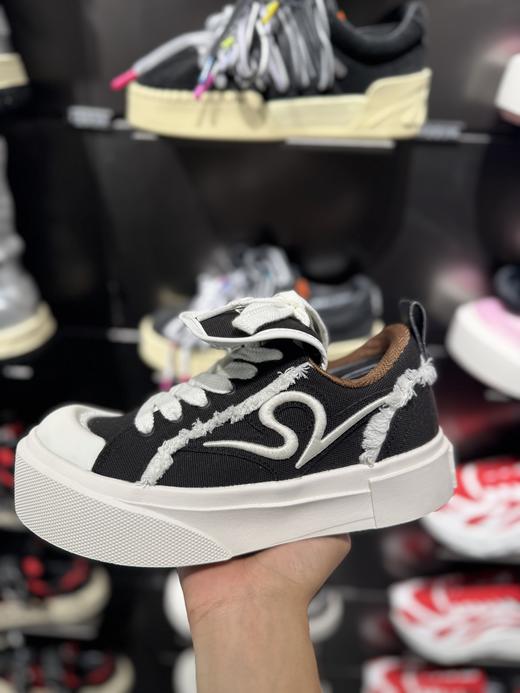 ATSV|owo厚底板鞋黑猫25年秋冬新款轻便增高休闲鞋女122548008VS 商品图2