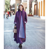 【林栖设计小店】（现货紧俏）绵羊毛双面呢配围巾渐变紫色粉色保暖2025秋冬新款宽松外套女T1954262 商品缩略图6