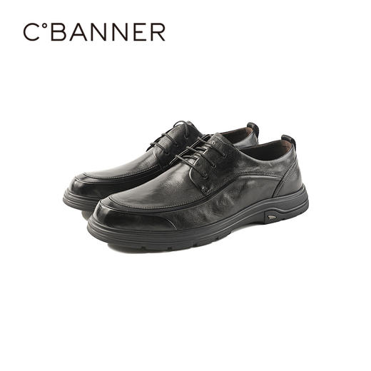 【上新】千百度2026春季时尚圆头简约大方好穿搭商务休闲男鞋A26176620 商品图4