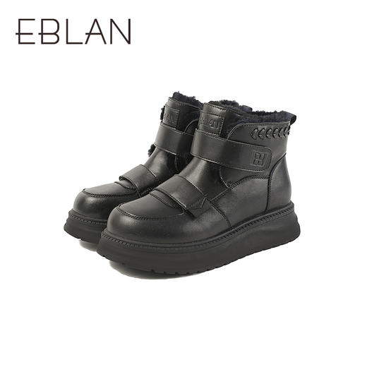 伊伴冬季经典百搭纯色棉靴寒冬首选运动底棉靴B25785280 商品图4