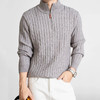 贝*汉姆同款 SUSX意式老钱经典绞花半拉链羊毛针织衫S0246835（下单3-7天发货） 商品缩略图0