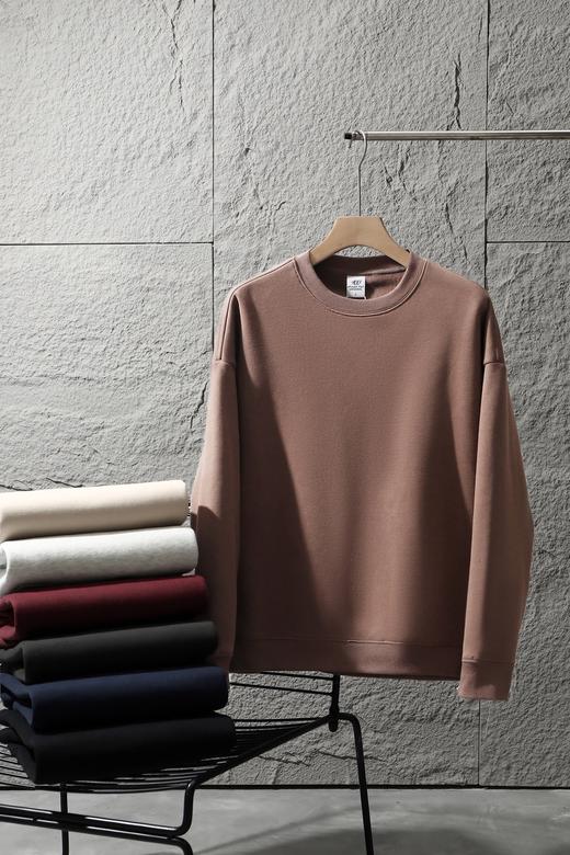 D111337冬季复古羔级感内里加绒圆领卫衣男女同款 商品图8