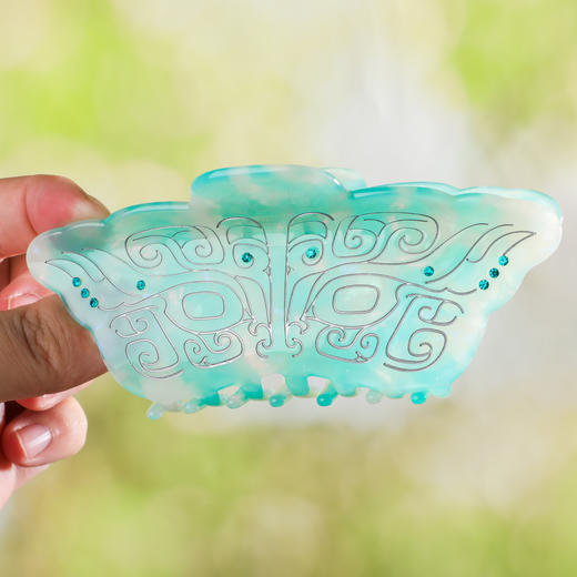 铜韵灵绾系列饕餮纹醋酸抓夹 商品图6