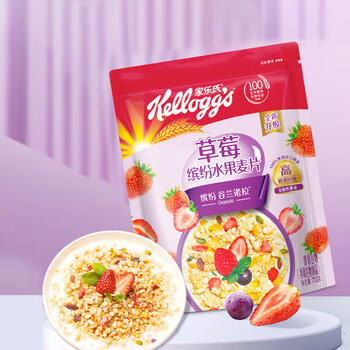 家乐氏草莓缤纷水果麦片谷物脆代餐早餐冲饮即食家庭大包装712g /水饮冲调 /冲饮谷物 /混合麦片 商品图4