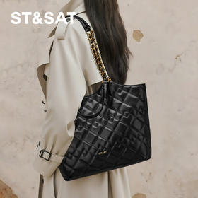 星期六优雅菱纹格链条单肩包SSD521A0F8