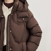 【年货节】熙世界静奢老钱风咖色羽绒服女中长款白鸭绒御寒外套2025冬季新款 商品缩略图3