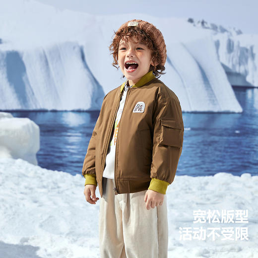 【户外风】迷你巴拉男童棉服冬季宝宝时尚撞色儿童棉衣外套 商品图2