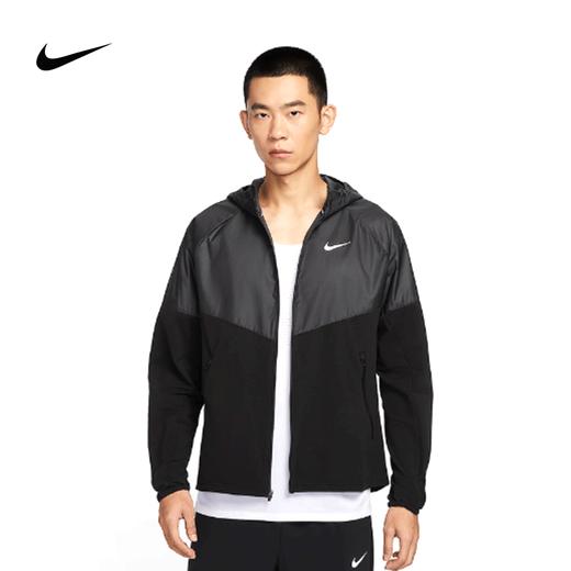 NIKE耐克男子轻薄训练跑步夹克冬新款加绒拼接连帽外套HV2670-010 商品图0