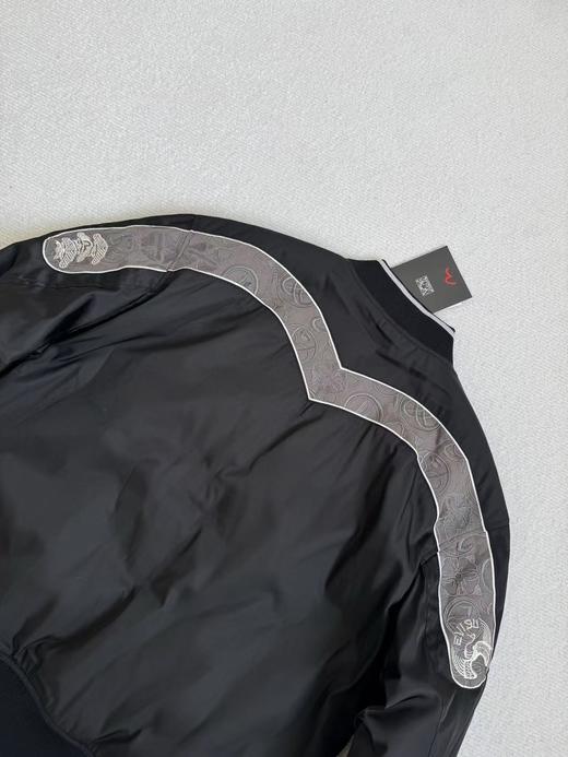 D111370秋冬季新品男士仙鹤嵌条大M棒球服通勤夹克外套棉服 商品图4