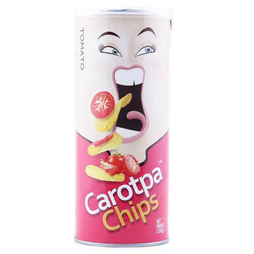 马来西亚carotpa扑克牌番茄味薯片100g 商品图1