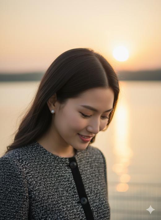 立领轻国风水貂毛夹棉外套 商品图4