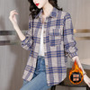 KQL E333M6757格子衬衫加厚磨毛保暖衬衫妈妈外套 商品缩略图0