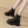 马丁靴英伦风小个子，加绒短靴子厚底内增高女靴AM-216 商品缩略图0