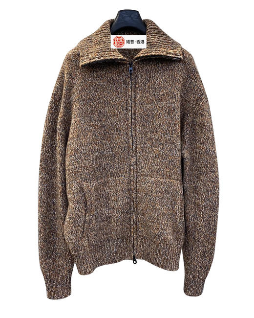 男款羊毛羊绒粗针织毛衣外套zo015 商品图0