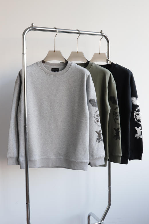 25新品 涂鸦款Y-③艺术印花 宽松套头加绒厚卫衣 WY942 商品图4