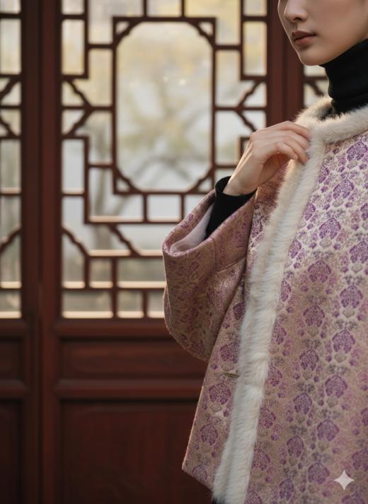 袖口撞色加羊驼绒棉衣 商品图1