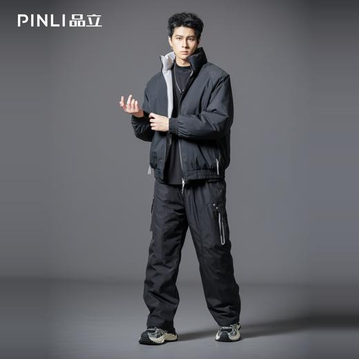 PINLI品立2025冬季新款男士立领短款保暖棉服棉衣外套纯色百搭潮GD253105187 商品图1