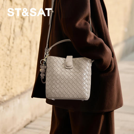 星期六都市通勤编织风手提包SSD521A0G5 商品图7