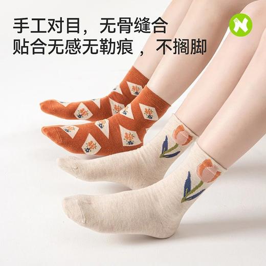 耐尔【4双装】设计师款羊毛女袜组合 E2608B/E2609B/E2617B/E2630B/E2770B 商品图9