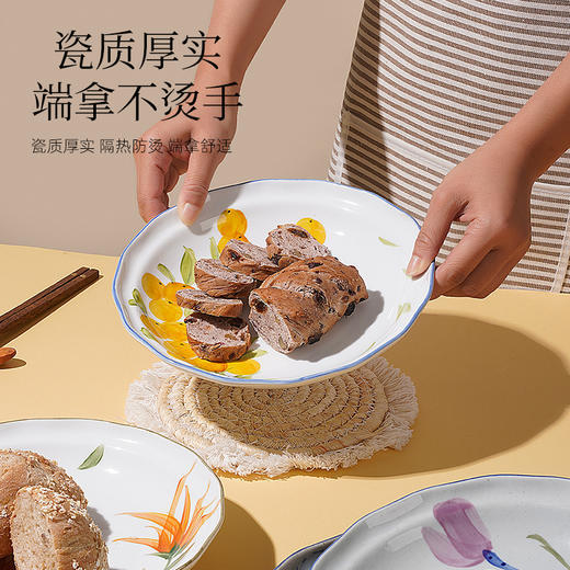 釉下彩手绘多边盘 商品图3