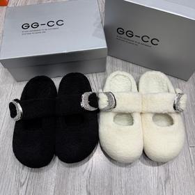 D111380周也同款包头毛毛拖鞋女外穿2025秋季拖鞋