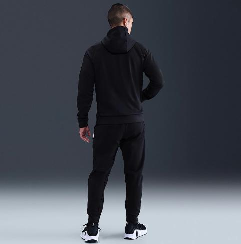 NIKE耐克男卫衣图案加绒连帽衫25冬新款保暖针织套头衫HV4063-010 商品图1