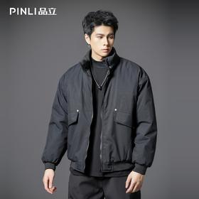 PINLI品立2025冬季新款潮牌立领飞行棉衣男士工装风宽松棉服外套GD253105188