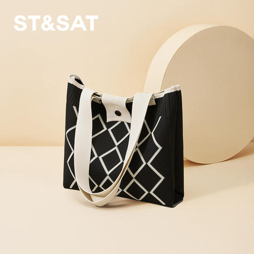 星期六通勤都市大容量撞色托特包SSD521A0FL 商品图8