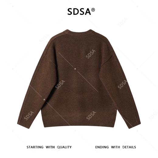 88007SDSA男士秋冬新款痞帅男装简约纯色圆领毛衣百搭时尚宽松针织衫 商品图5