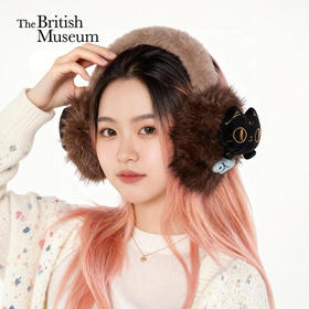 大英博物馆 盖亚·巴斯特系列 萌猫摸鱼毛绒公仔耳捂