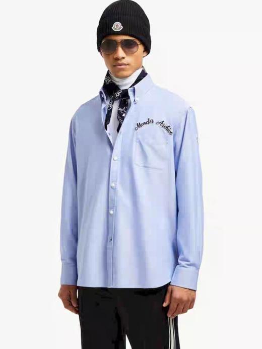 男款刺绣牛津棉长袖衬衫la018 商品图3