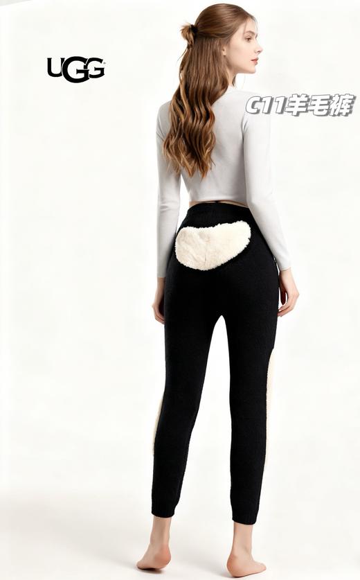 D111377冬新款加绒加厚护腰护膝一体羊毛裤男女款 商品图12