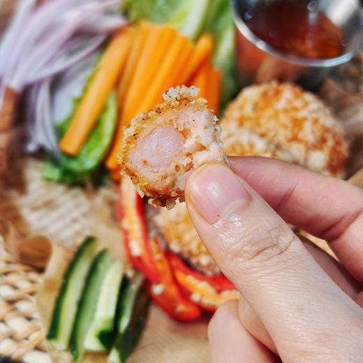 爱唐扬多拿虾饼40g*6个/包 泰式多拿鲜虾饼速冻虾滑仁肉饼商用油炸小吃半成品油炸虾排（顺丰发货） 商品图2