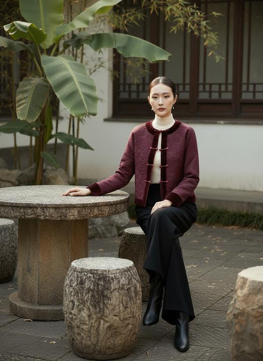 轻国风侧开叉外套 商品图5