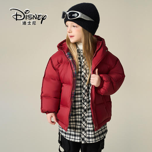 Disney/迪士尼儿童羽绒服连帽冬穿加厚格子羽绒服外套XMT4SU872 商品图3