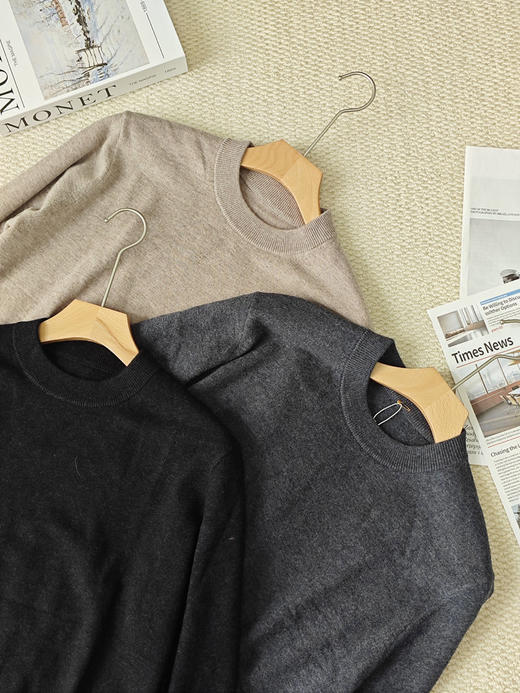 【耐尔】 万金油打底男款羊毛衫 100%绵羊毛让温暖加倍 商品图8