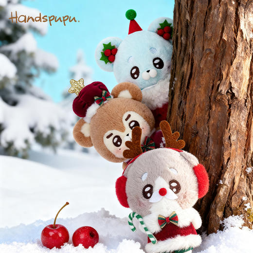 ABFUN·玩偶娃娃handspupu挂件毛绒玩具小兔狗公仔圣诞礼物送女生 商品图8