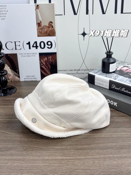 D111360羊羔加厚加绒款渔夫帽加深加宽超显脸小素颜神帽 商品图2