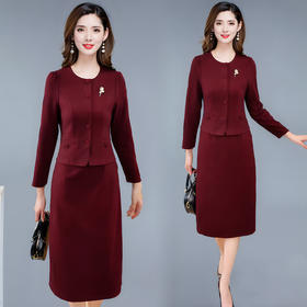 QYM 25AS26洋气假两件小香风连衣裙A字裙显瘦气质潮