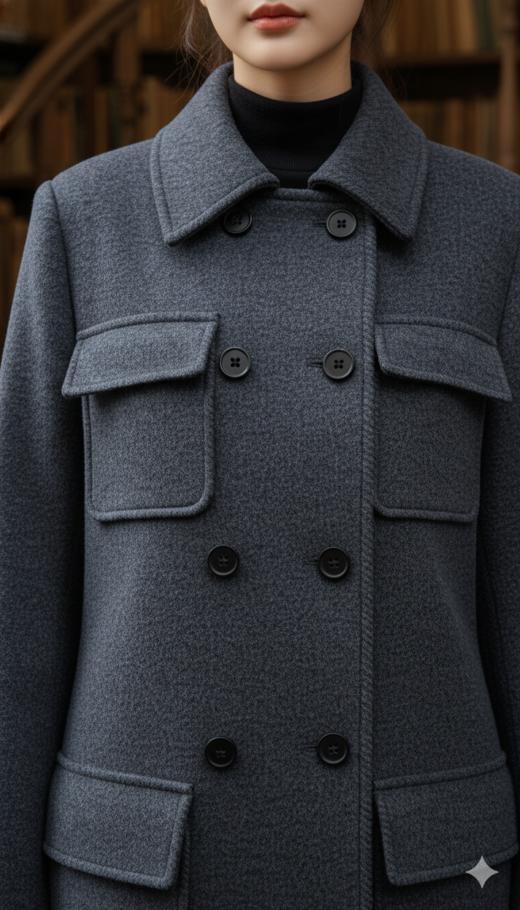 多口袋双排扣大衣 商品图5