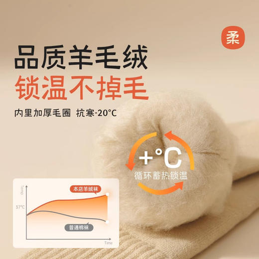 【比秋裤更暖❗️保暖过膝袜】「一袜」两穿，扎实用料厚绒，锁温轻松，内里加厚毛圈抗寒-20°℃，，冬季保暖过膝长筒护膝护腿长袜大腿长筒袜QQ 商品图1